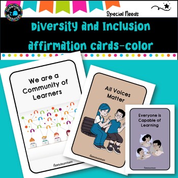 DIVERSITY AND INCLUSION affirmation cards Color