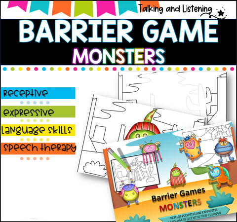 BARRIER GAME I Speech Therapy I SPED I Language skill development