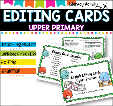 Revising and Editing Prompt Cards - Upper Primary