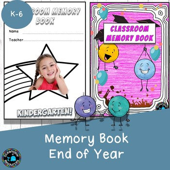 Memory Book for End of Year (k-8)