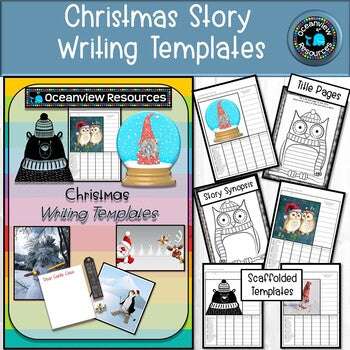 Christmas Writing Templates with stimulus pictures-Portrait