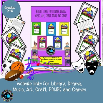 Website Links for Library, drama, music, art, craft, PDHPE and Games