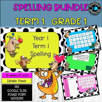 Spelling Pack for Term 1 Grade 1 - Suitable for Distance Learning