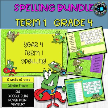 Spelling Pack for Term 1 Grade 4 - Suitable for Distance Learning