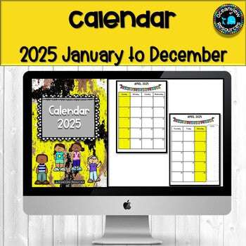 2025 Calendar Editable-January to December
