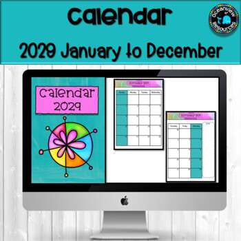 2029 Calendar Editable-January to December