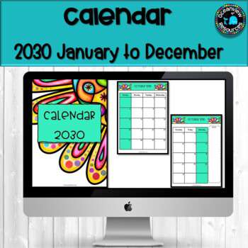 2030 Calendar Editable-January to December