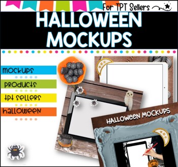 Halloween Laptop and iPad Mockups for Digital Resources