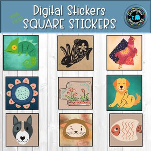 Digital Stickers-SQUARE STICKERS