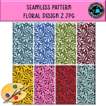 Leaf Design Seamless pattern, ideal for backgrounds and covers- jpg