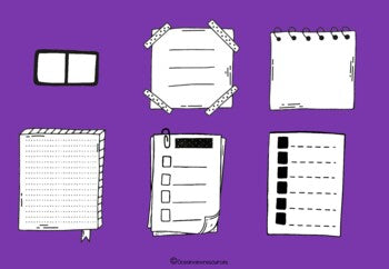 Doodle Bundles 1, 2 and 3 CLIPART in both color and black and white