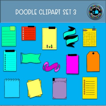 Doodle Note Clipart for TPT sellers- Set 3