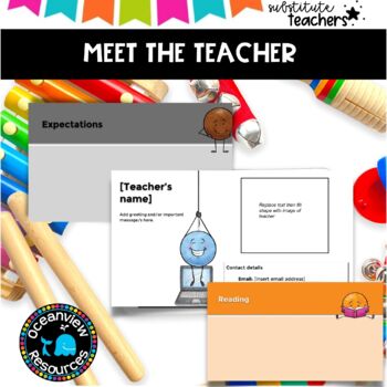 Meet the Substitute/Relief Teacher-Editable Powerpoint presentation