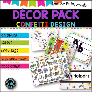 Copy of DECOR PACK l Classroom Labels + Signs Pack | CONFETTI DESIGN
