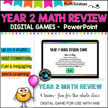 YEAR 2 MATH REVIEW l PowerPoint Game l IWB