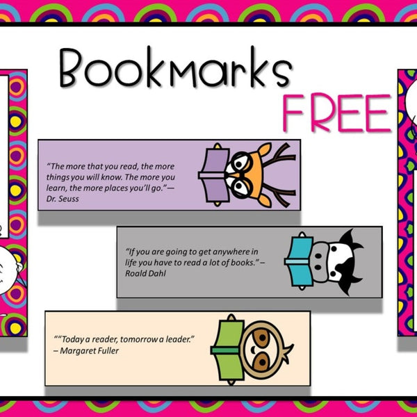 FREE fun, bookmarks - Oceanview Education and Teaching Supplies 