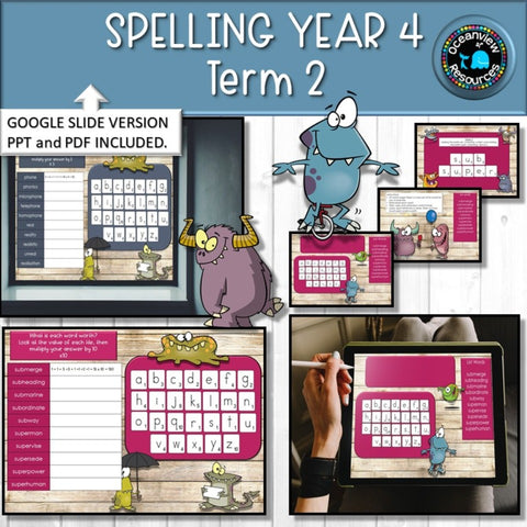 Year 4 Term 2 Spelling- Suitable for Distance Learning - Oceanview Education and Teaching Supplies 