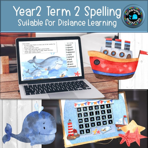 Year 2 Term 2 Spelling- Suitable for Distance Learning - Oceanview Education and Teaching Supplies 
